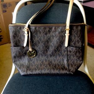 Michael Kors Monogram Tote Brown